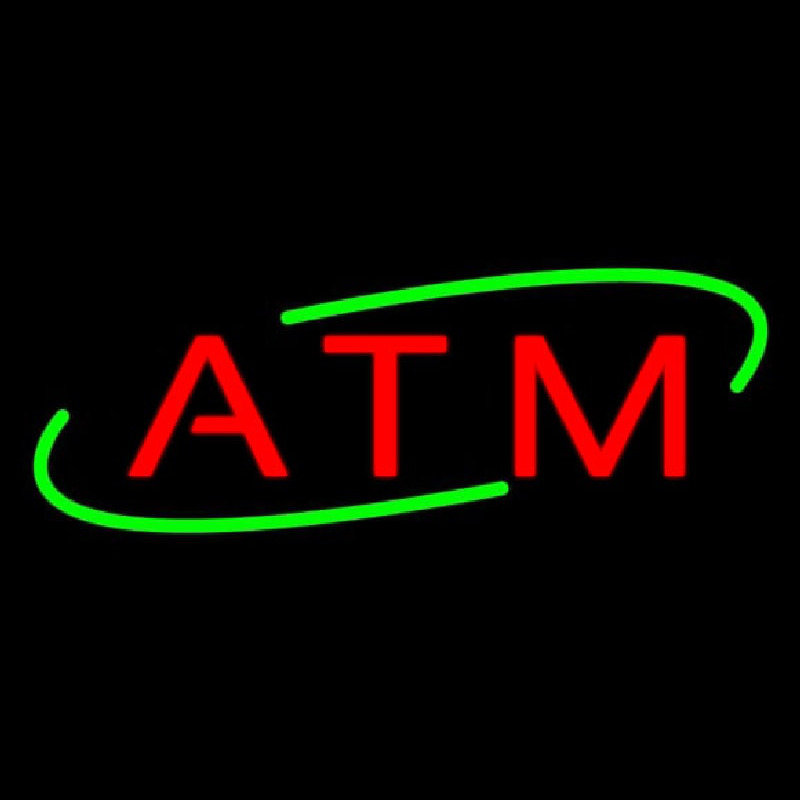 Red Atm Neon Sign