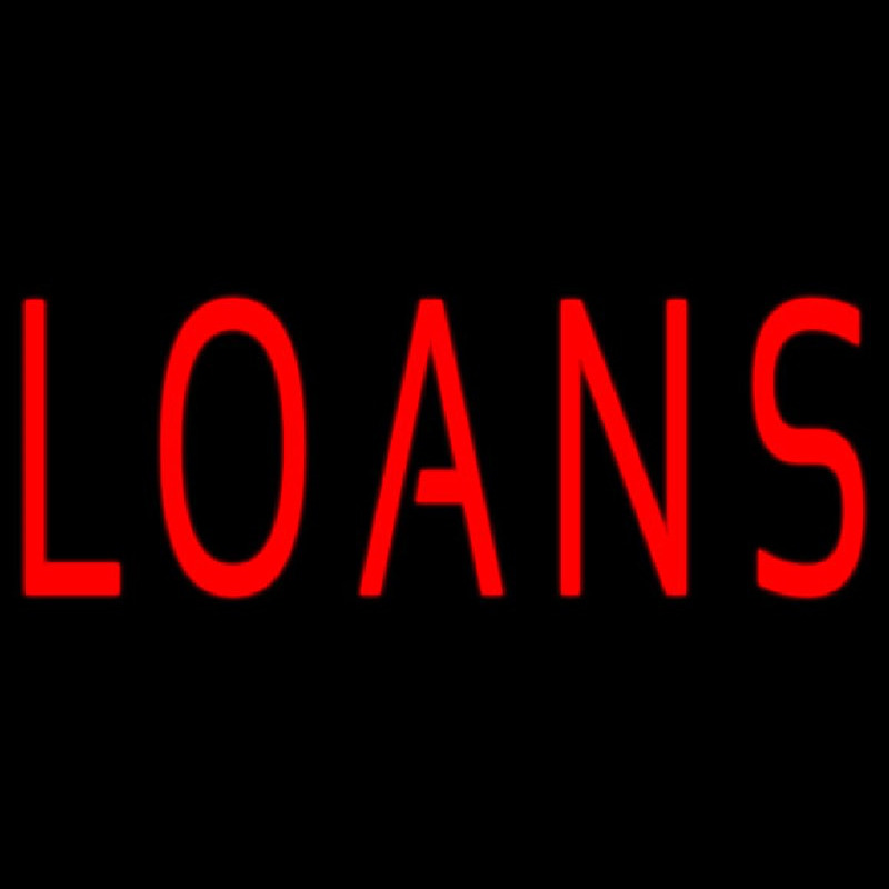 Red Loans Neon Sign