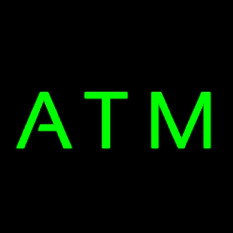 Green Atm Neon Sign