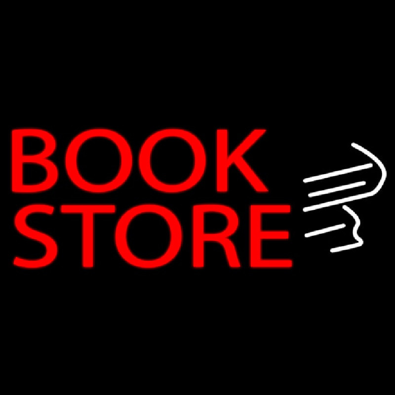 Red Book Store Logo Neon Sign