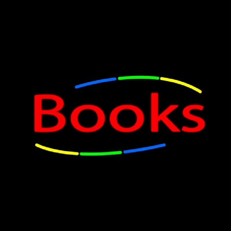 Multi Colored Books Neon Sign