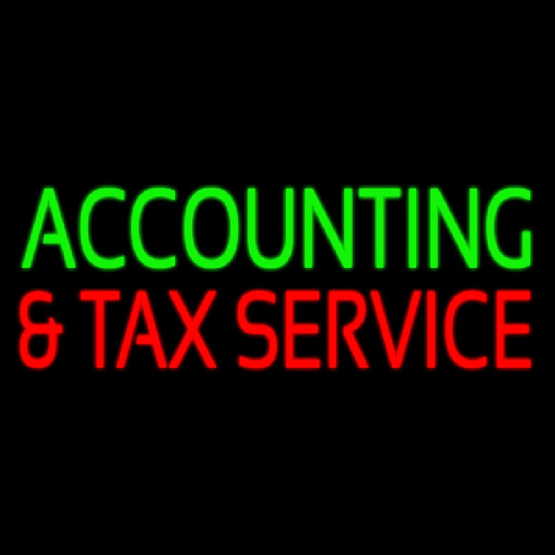 Accounting And Ta  Service Neon Sign