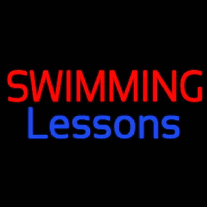 Swimming Lessons Neon Sign