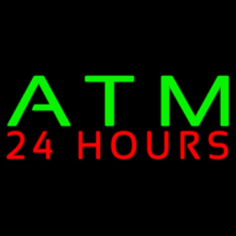Atm 24 Hours Neon Sign