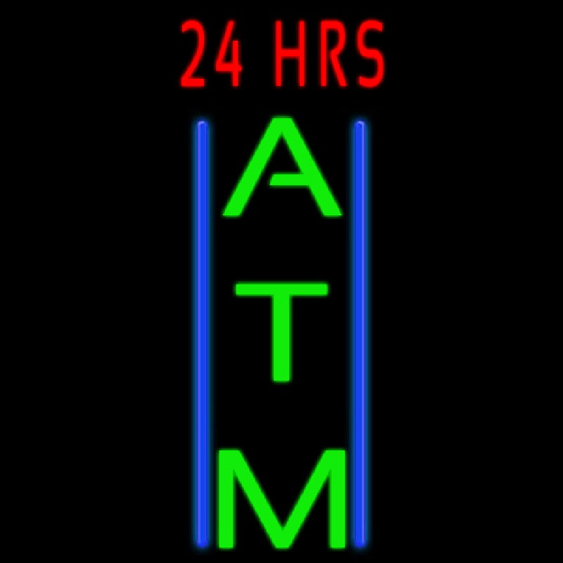 24 Hrs Atm Neon Sign