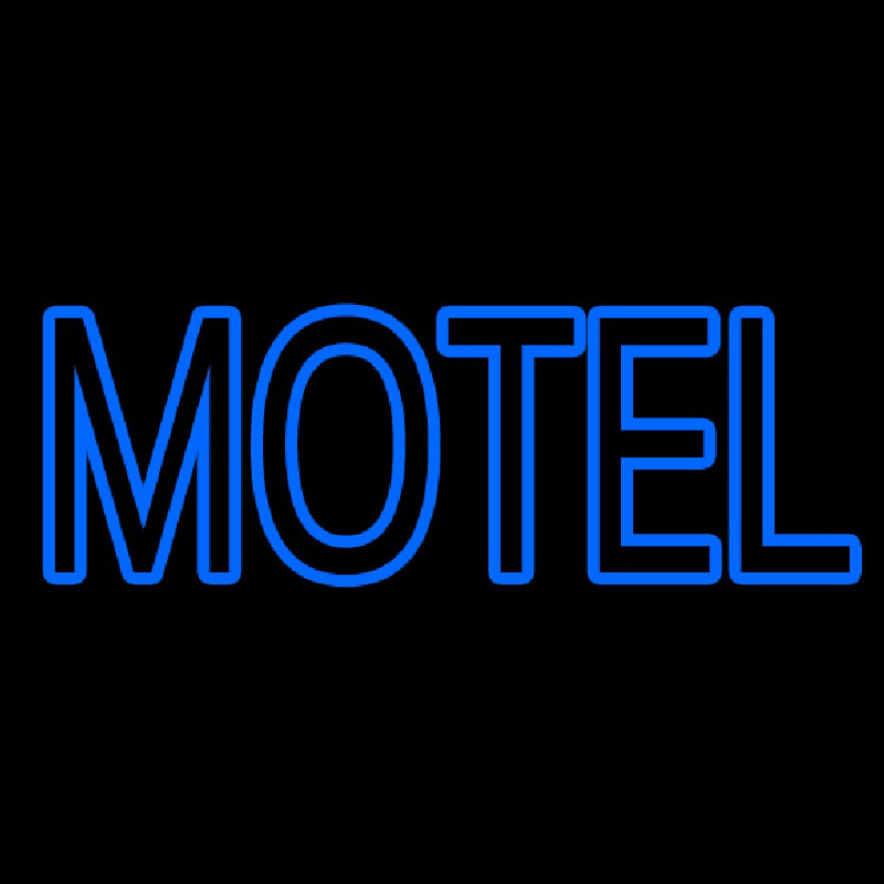 Blue Motel Double Stroke Neon Sign