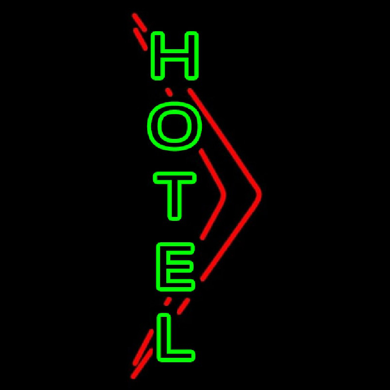 Green Hotel Neon Sign