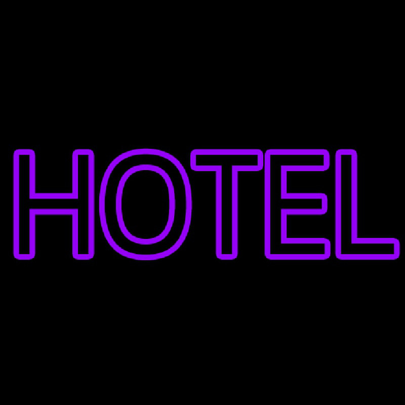 Purple Hotel Neon Sign