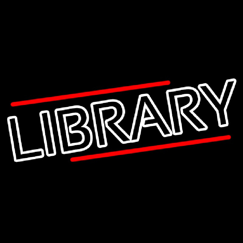 Double Stroke Library Neon Sign