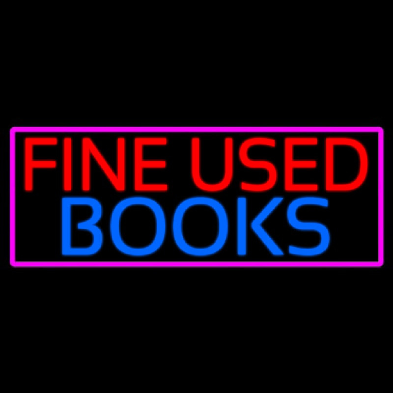 Red Fine Used Books Neon Sign