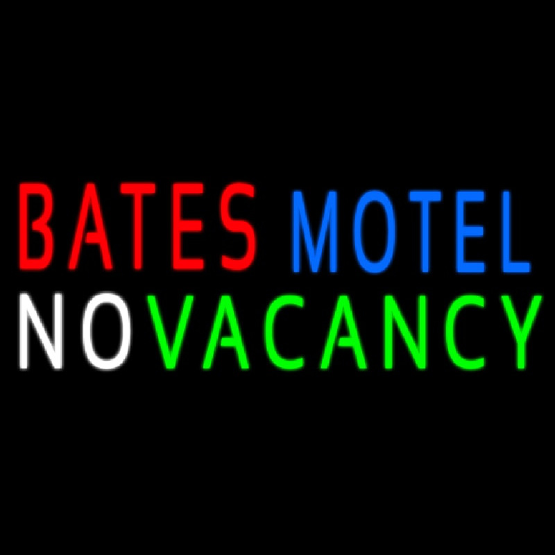 Bates Motel No Vacancy Neon Sign