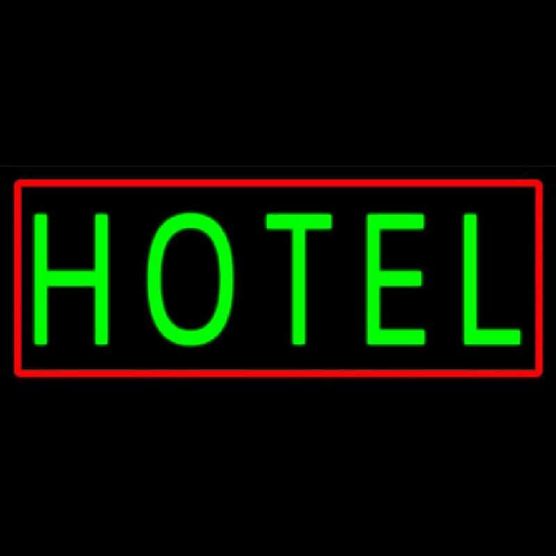 Green Hotel Neon Sign