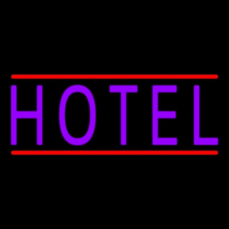 Purple Hotel Neon Sign
