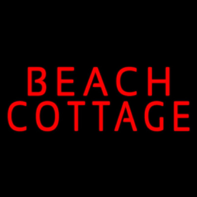 Red Beach Cottage Neon Sign