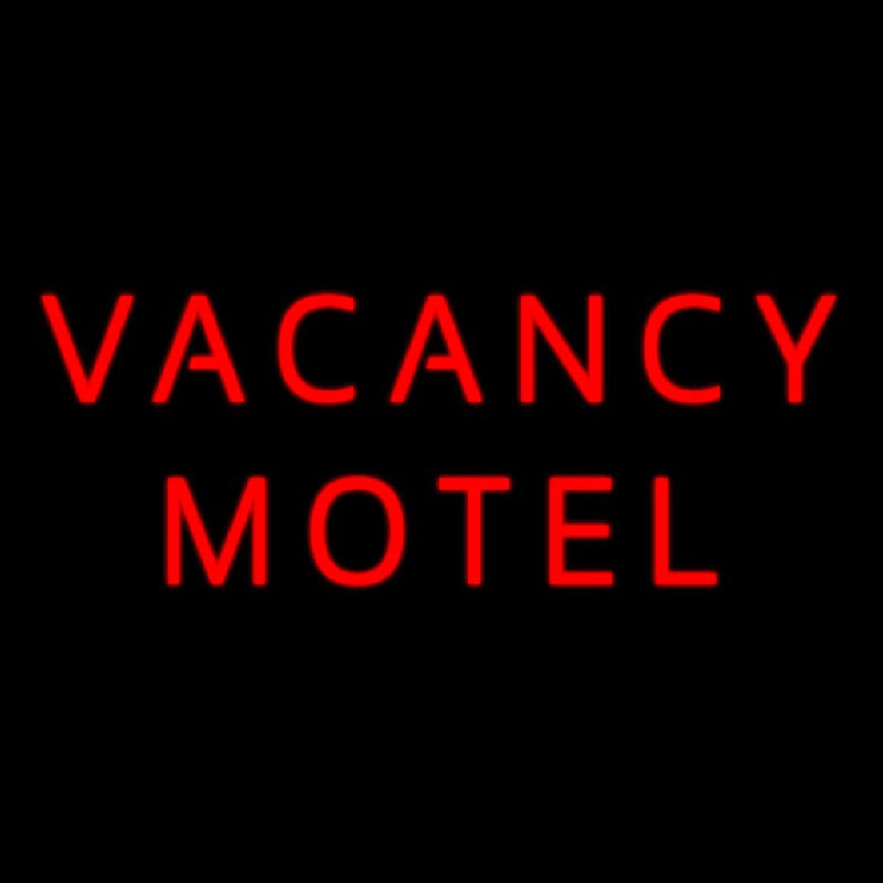 Red Vacancy Motel Neon Sign