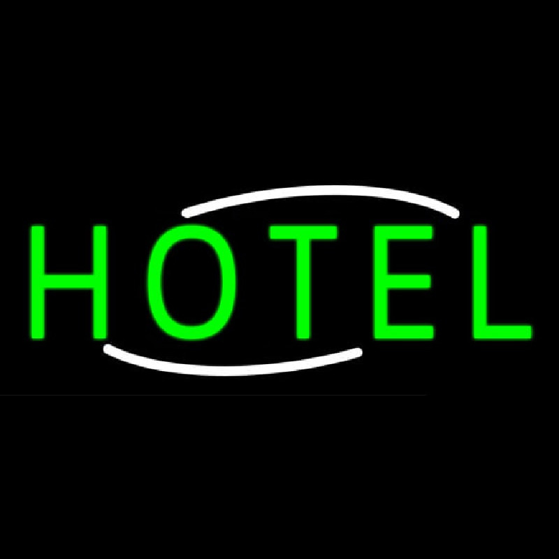 Simple Green Hotel Neon Sign