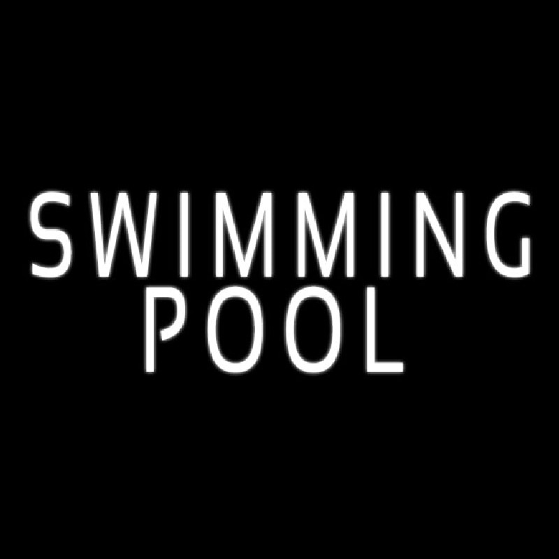 White Swimming Pool Neon Sign