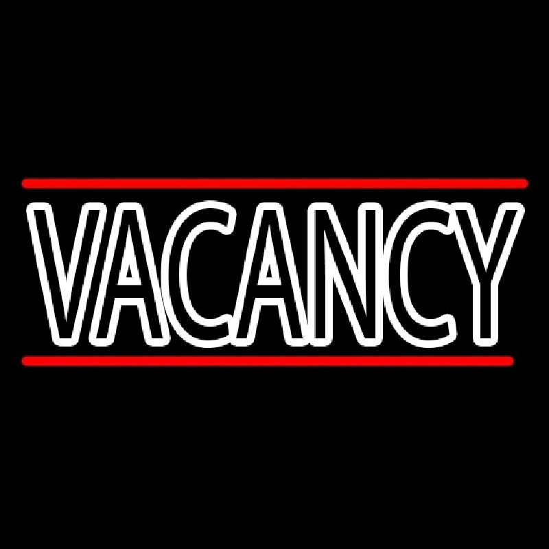 White Vacancy Neon Sign