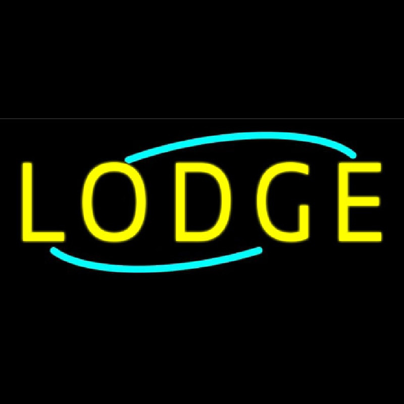 Yellow Lodge Neon Sign