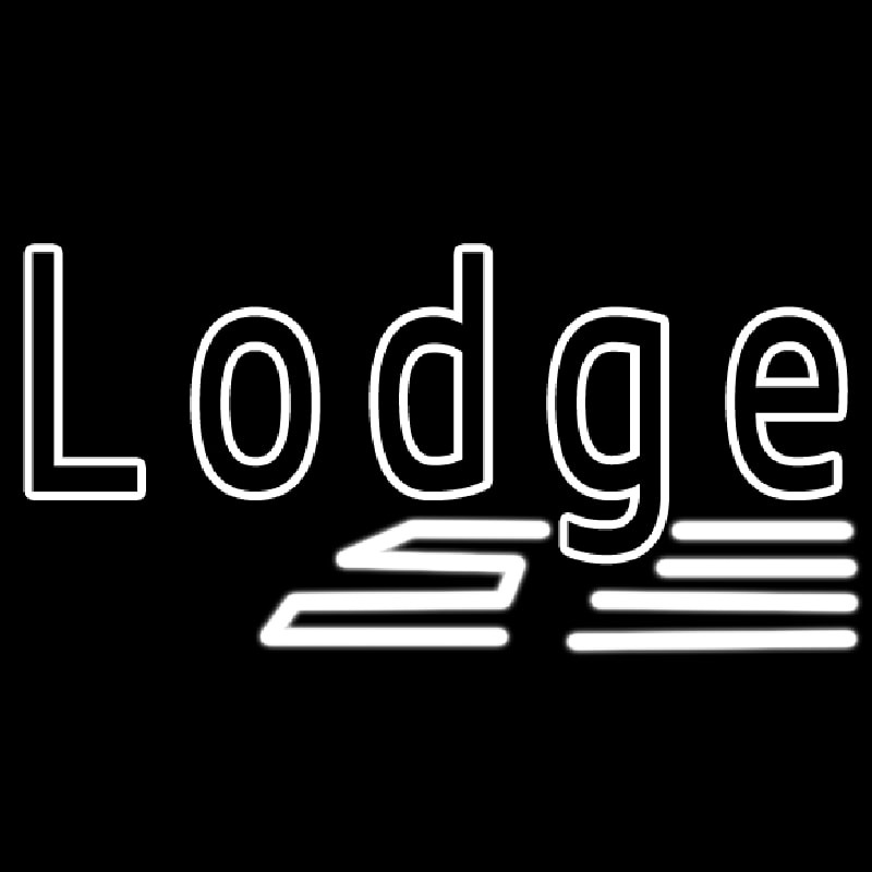 Double Stroke Lodge Neon Sign