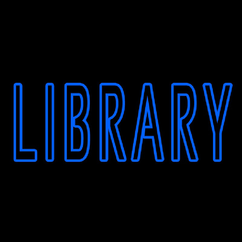 Double Stroke Library Neon Sign