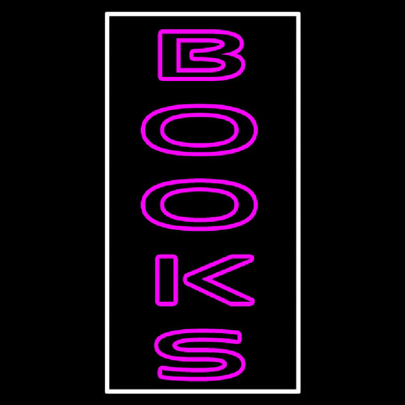 Double Stroke Vertical Books 1 Neon Sign