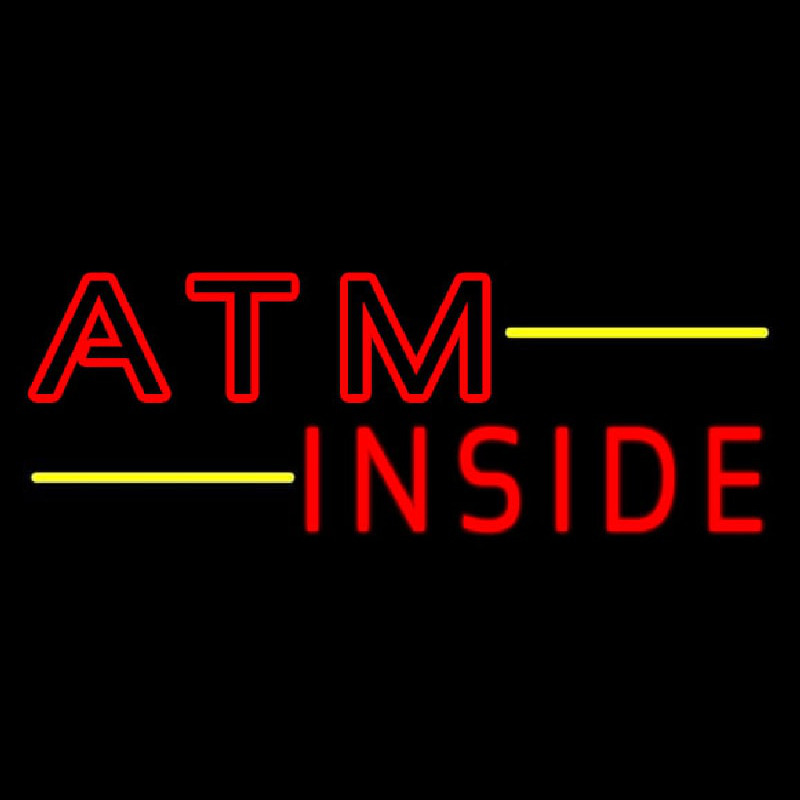 Atm Inside Block Neon Sign