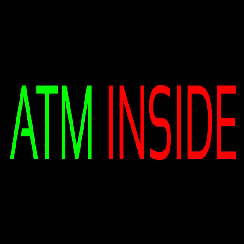 Atm Inside Block Neon Sign