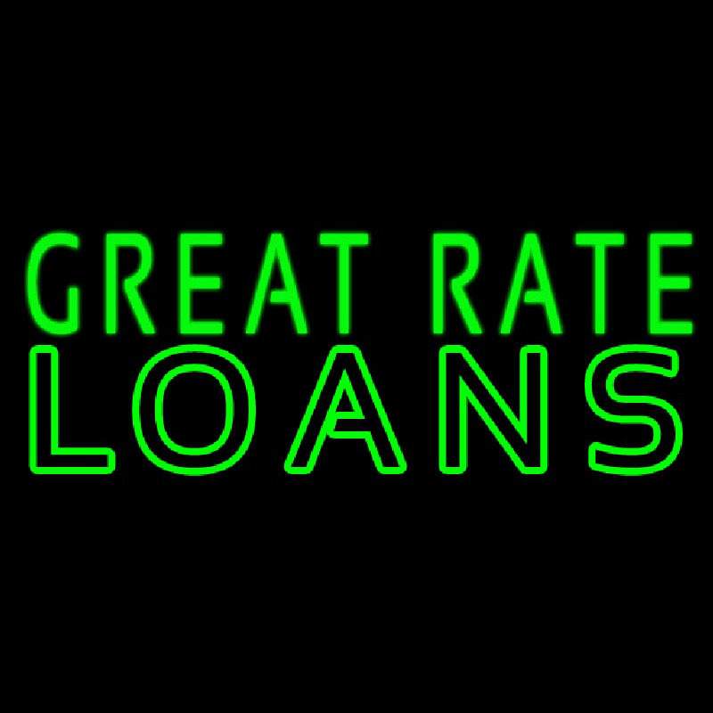 Great Rate Loans Neon Sign