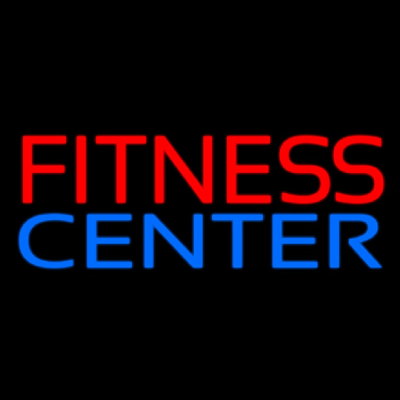 Fitness Center In Red Neon Sign