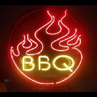  Flames BBQ Neon Sign