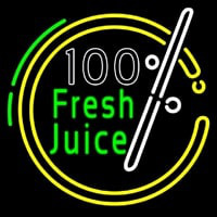 100 Percent Fresh Juice Neon Sign