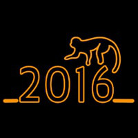 2016 With Monkey Neon Sign