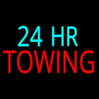 24 Hour Towing Neon Sign