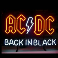 AC DC Back In Black Neon Sign