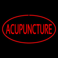 Acupuncture Oval Red Neon Sign