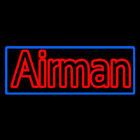 Airman With Blue Border Neon Sign