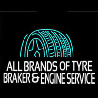 All Brands Of Tyre Brakes And Engine Service Neon Sign