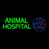 Animal Hospital Dog Cat Logo Veterinary Neon Sign