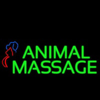 Animal Massage Dog Cat Logo Neon Sign