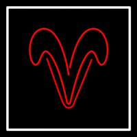 Aries With Border Neon Sign