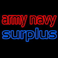 Army Navy Surplus Neon Sign