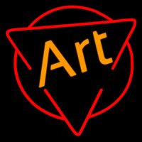 Art With Triangle Neon Sign