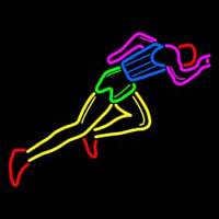 Athlete Running Neon Sign