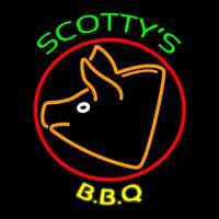 BBQ Scottys Pig Neon Sign