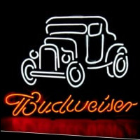 BUDWEISER VINTAGE CAR Neon Sign