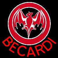 Bacardi Bat Red Logo Rum Sign Neon Sign