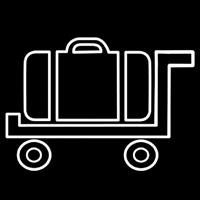 Baggage Cart Icon Neon Sign