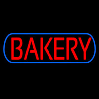 Bakery Blue Border Neon Sign