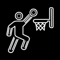 Ball Basket Basketball Neon Sign